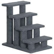 PawHut Pet Stairs 4 Steps for Cats and Dogs, Grey