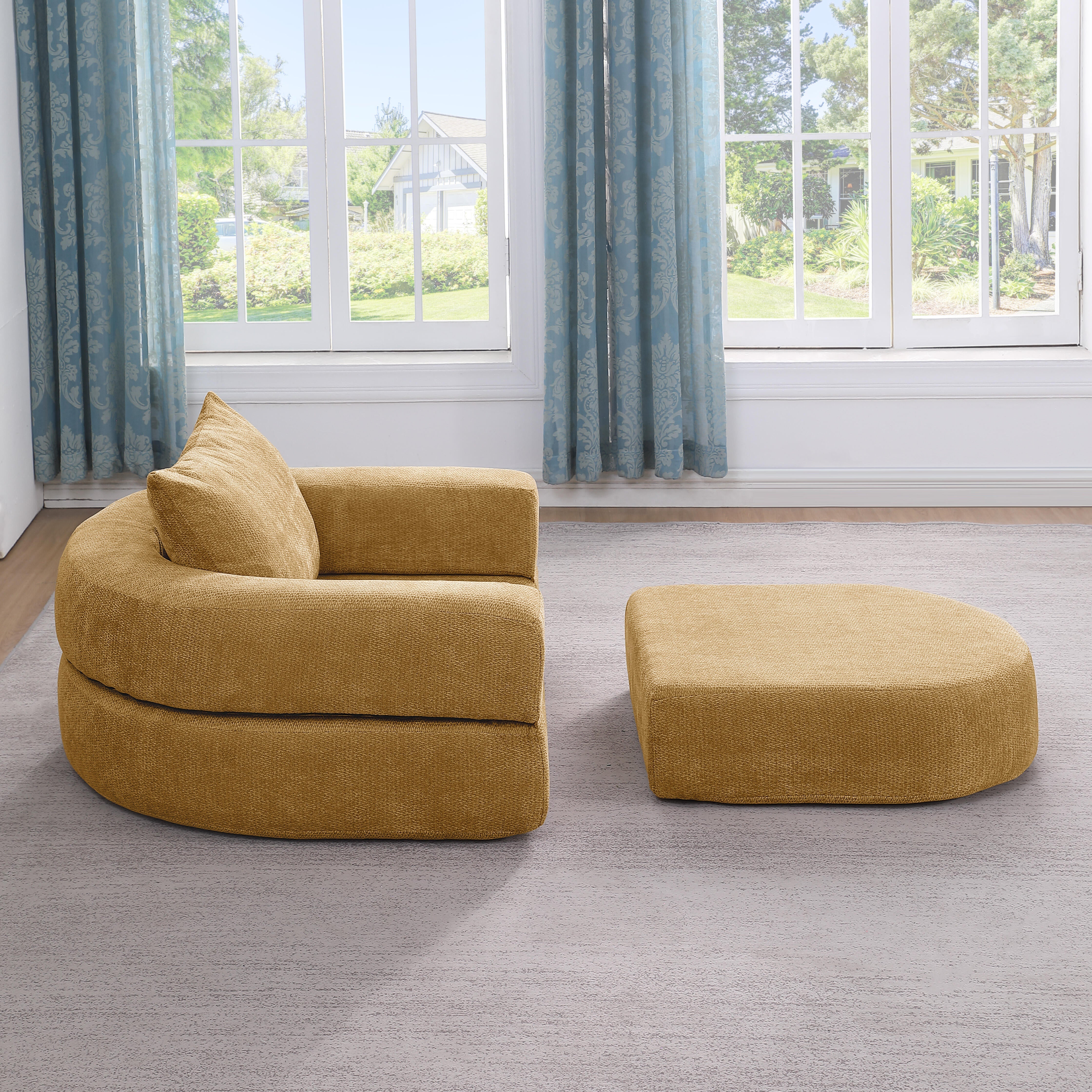 Compressed Foldable Mattress Sofa Bed, Convertible, Removable Arms, Non-Slip