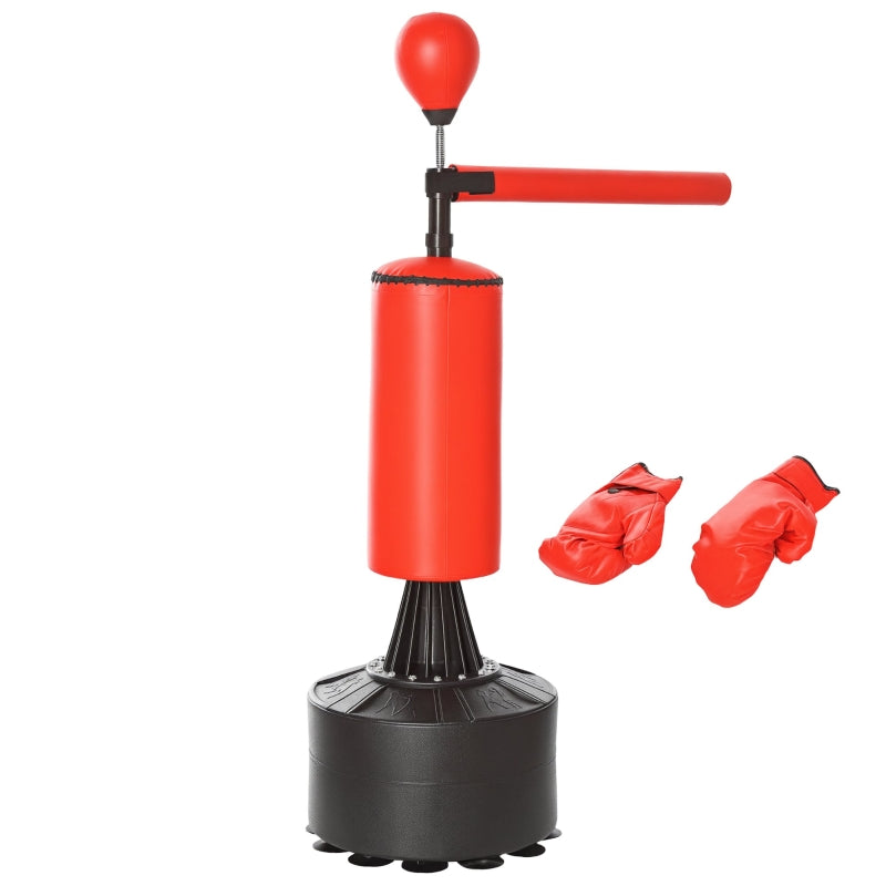 Freestanding Punching Bag with Reflex Ball 360° Bar Suction Base - Adjustable 155-205 cm