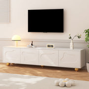TV Cabinet, Cloud-Shaped Lowboard with 2 Cabinets, 75-inch
