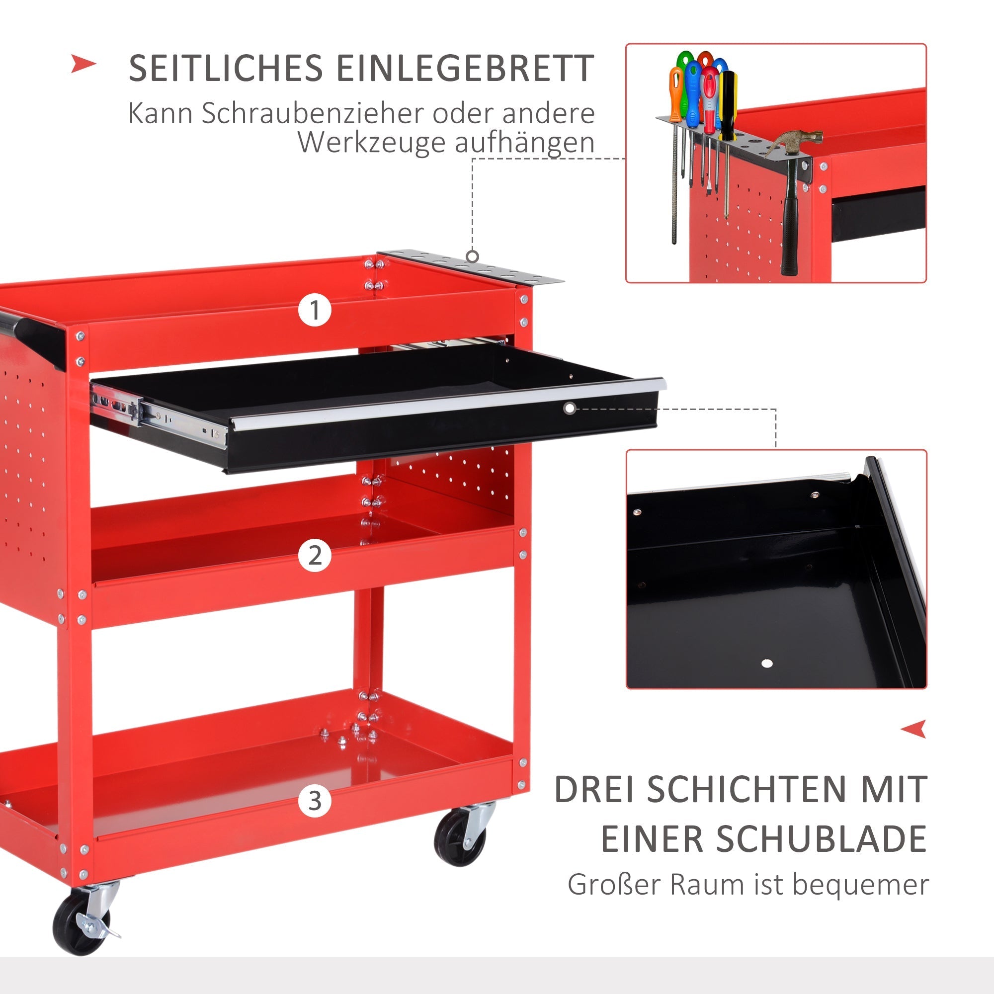 garden bench 60 kg load capacity, weatherproof and stable, red