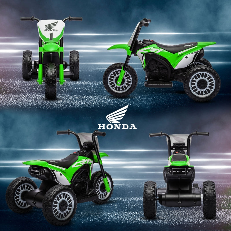 Honda electric children's motorcycle, 3 km/h, sound effects, for 18-36 months, green