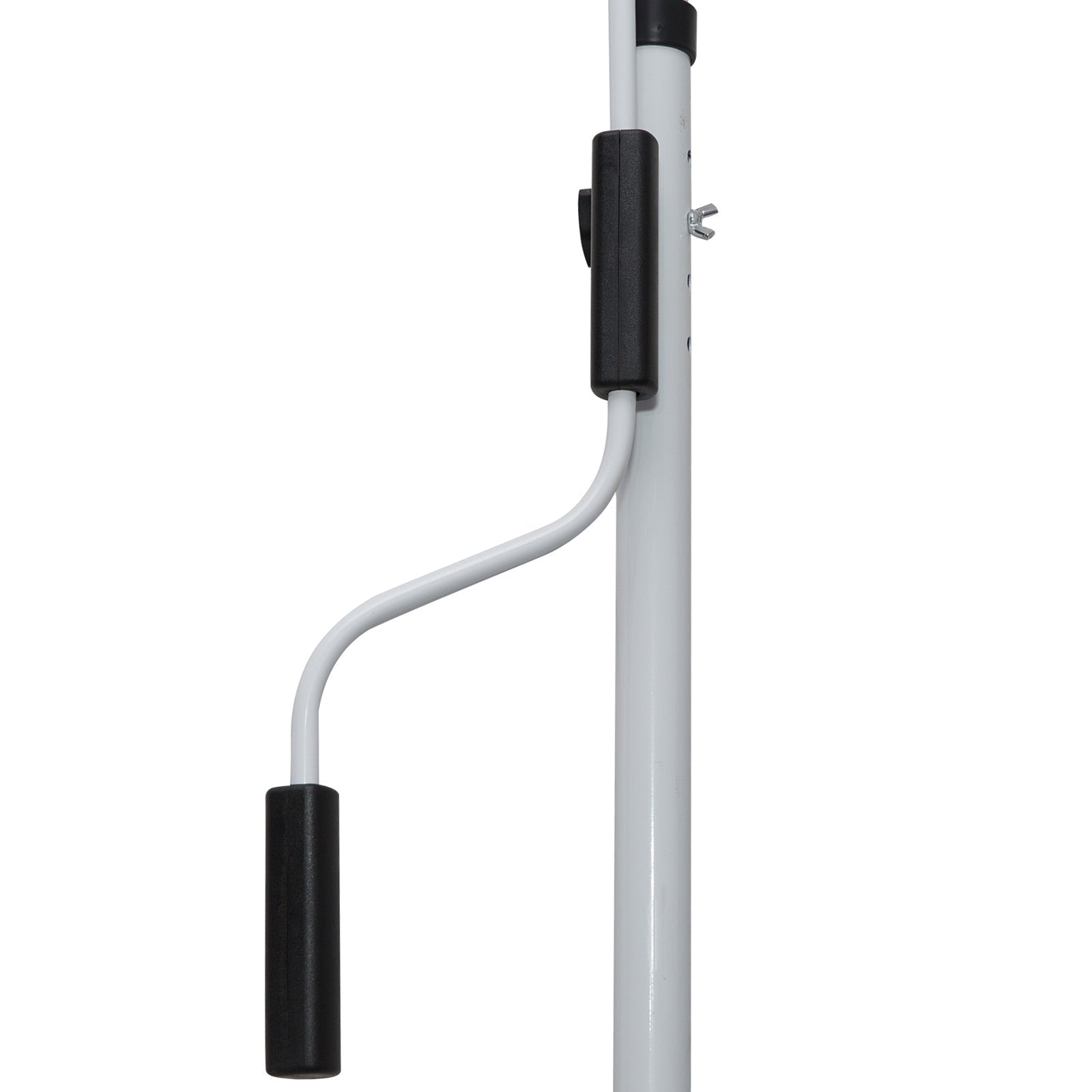 Awning, Articulated Arm Clamp Adjustable Sun Protection Folding Hand Crank, Aluminum Green and White