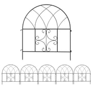 Garden Fence Decorative Mesh Set 300x70cm, Steel Black