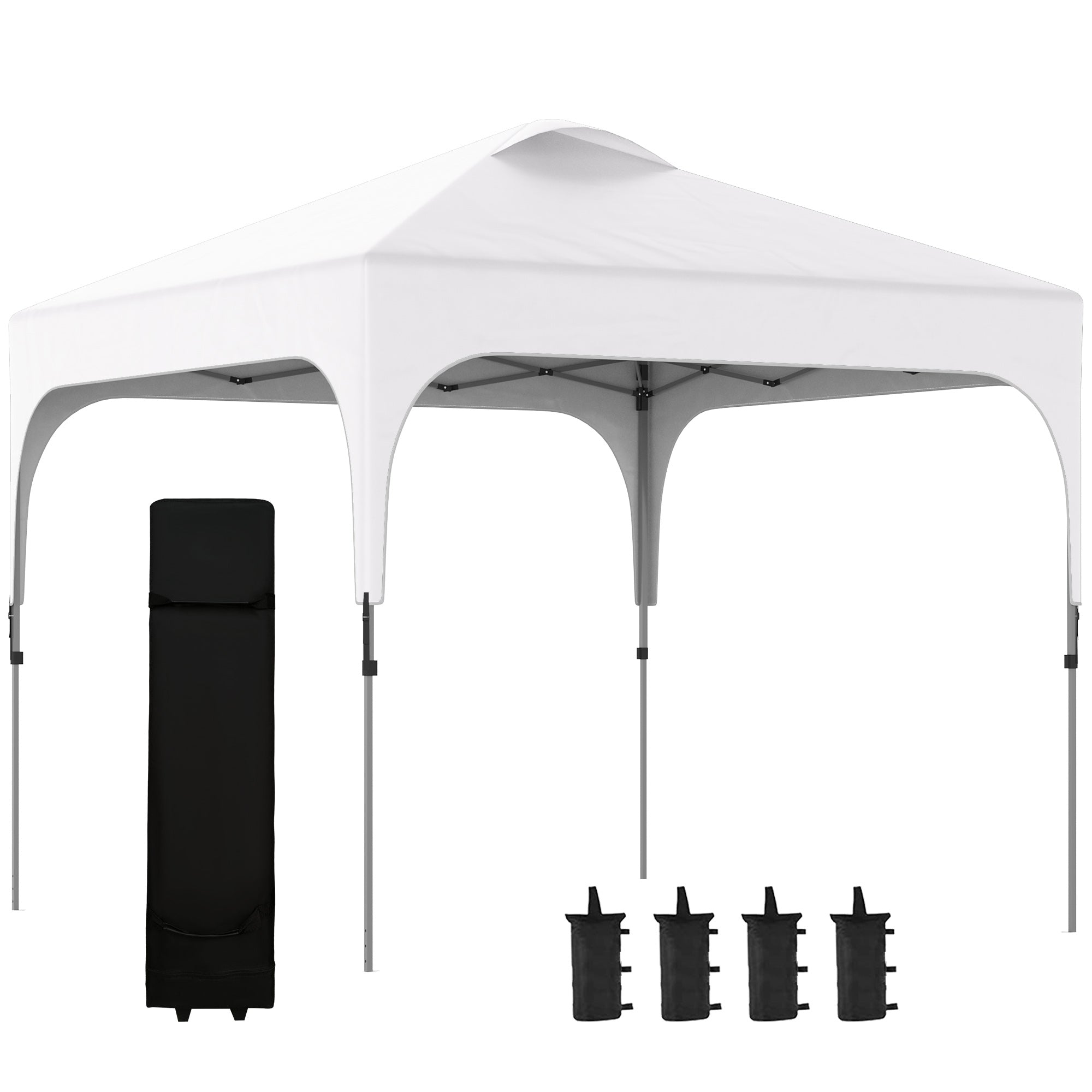 3 x 3M Pop Up Gazebo UPF 50+ Foldable Height Adjustable with Carrybag, White
