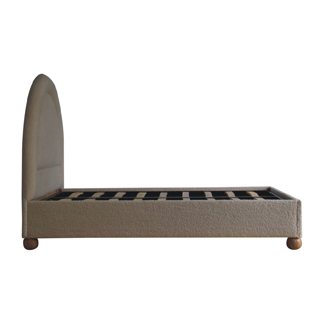 Solid Wood Double Bed Boucle