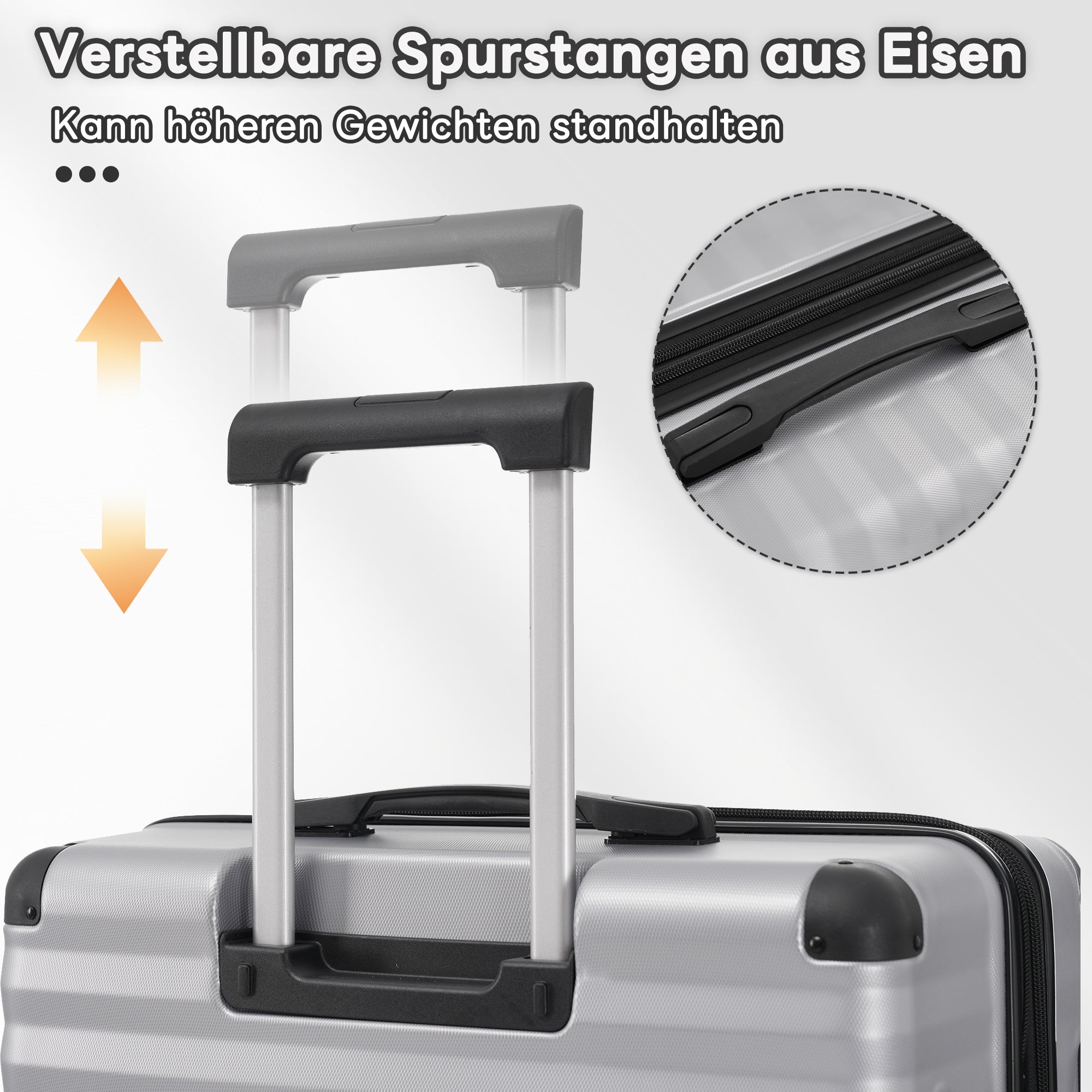 M&L&XL 3-Piece Suitcase Set - Expandable, Reinforced Corners, Cup Holder, TSA Lock, 360° Rotating Wheels, ABS Hard-Shell