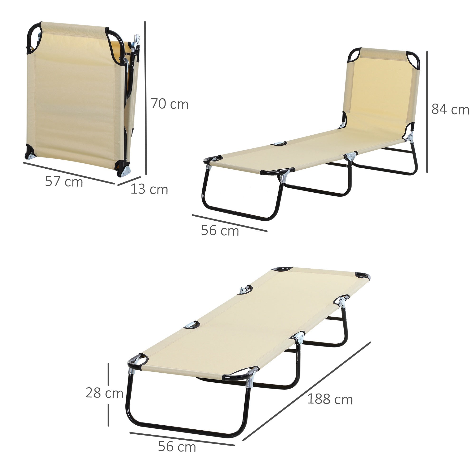 Sun Lounger Adjustable Backrest 188x56x28cm Steel Blue