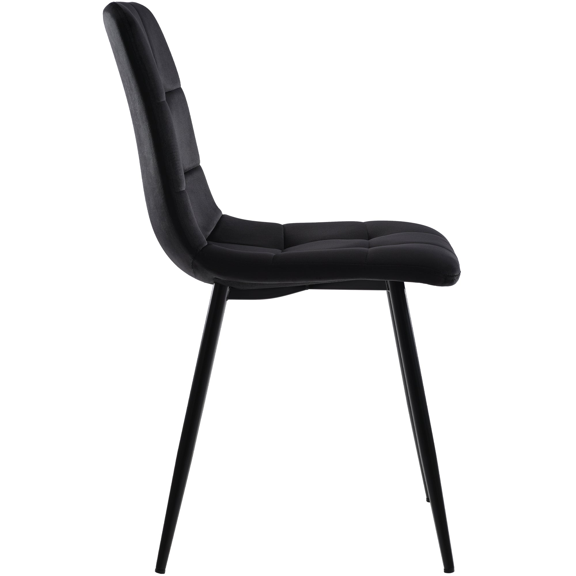 5-Piece Folding Dining Set 150x80cm Velvet Chairs White MDF/Black
