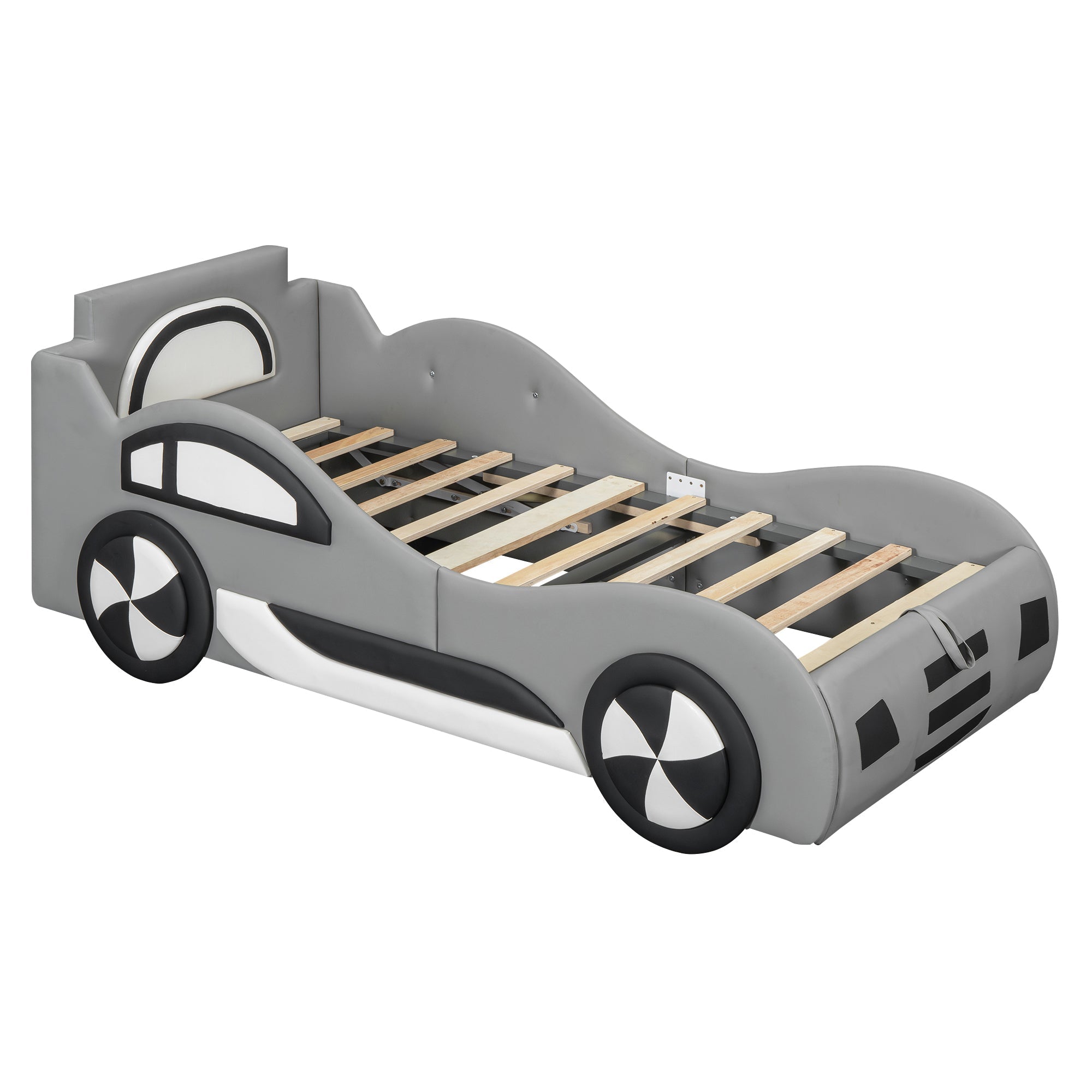 Car Bed 90x200cm Under-Bed Storage - Grey