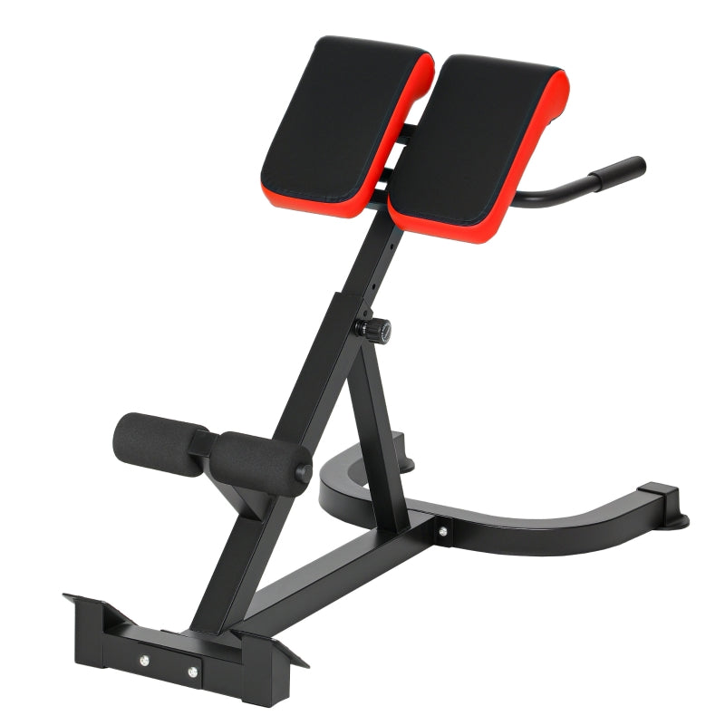 Training Chair Fitness Bench Weight Bench, Adjustable Handles, Steel Red+Black