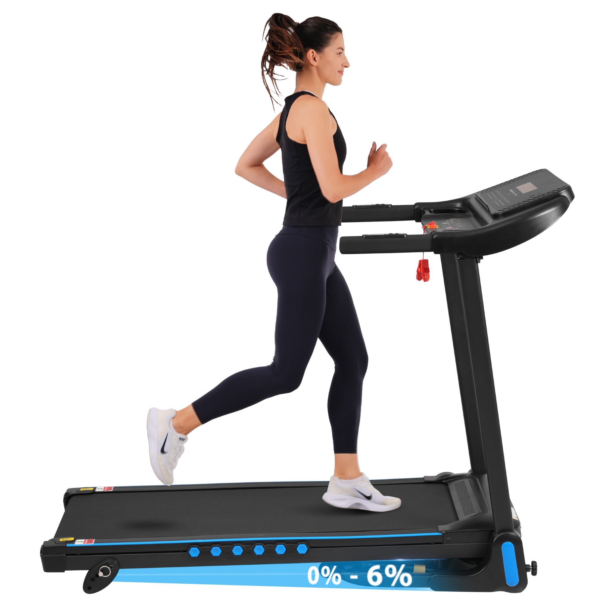 Treadmill for Home, Foldable with 14 km/h & 3.0 HP, LED Display & Bluetooth, Max Load 140 kg