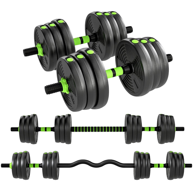 Adjustable Dumbbell Set 25 kg, Barbell Weight Training Set, Steel/Iron
