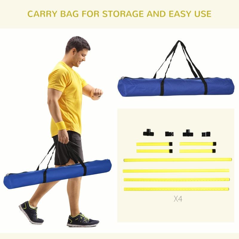 Dog Agility Training Equipment, Adjustable Jumps Hurdle with Bag, Yellow