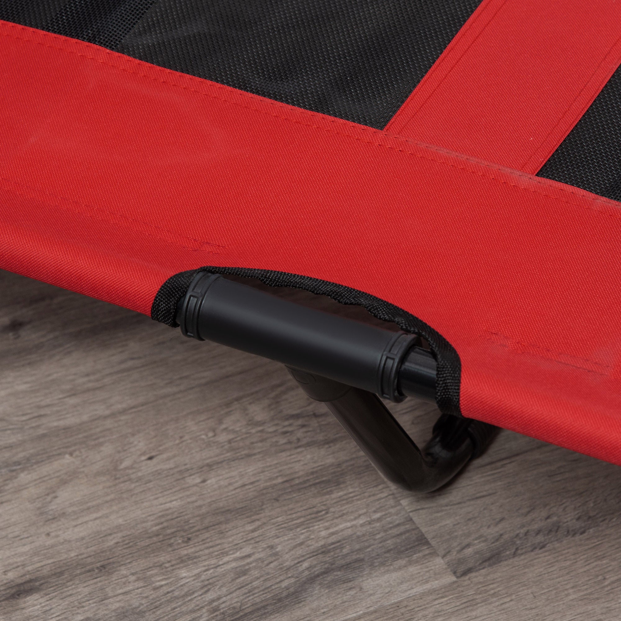 Dog Bed Elevated, Large Dogs, Metal Oxford Red