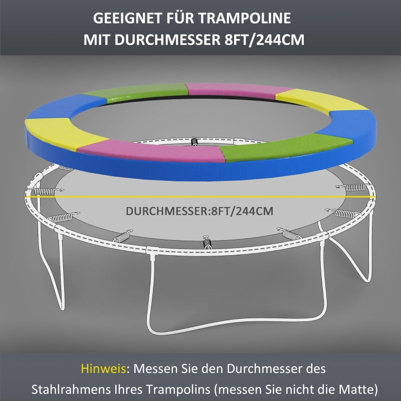 Trampolin Randabdeckung, UV-Schutz, witterungsbeständig, strapazierfähig, robust, Ø244 cm