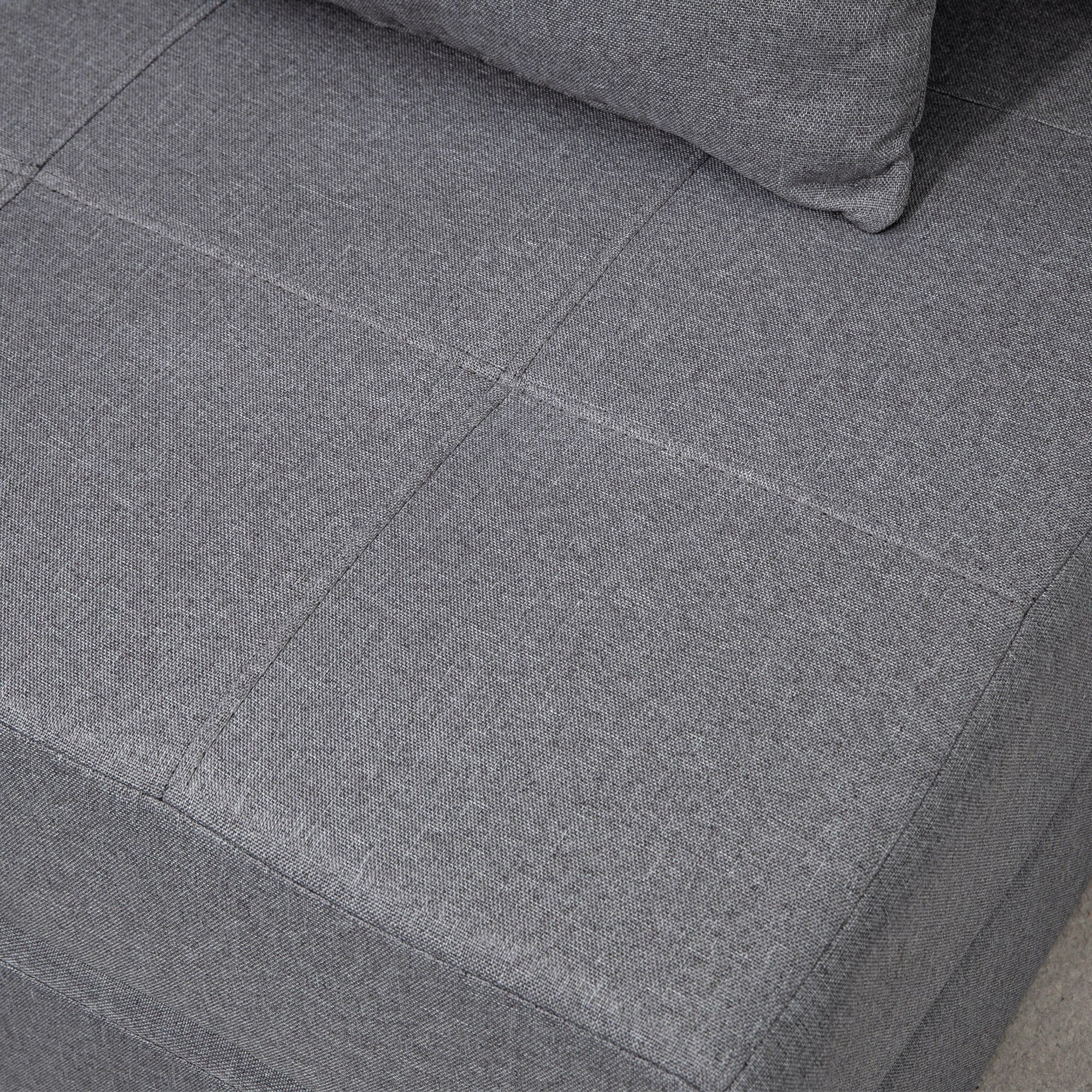 2-in-1 Sleeper Chair, Foldable Sofa Bed/Recliner, 100kg Capacity, Dark Grey