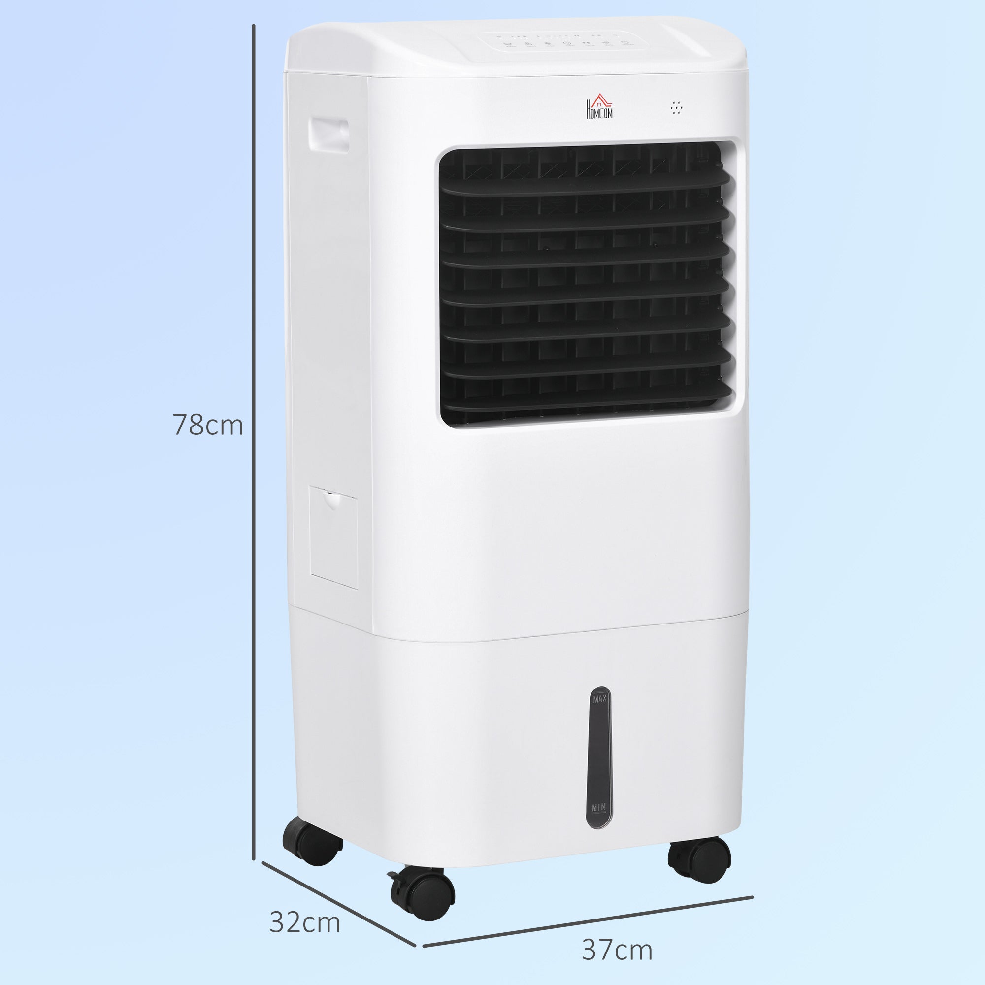 3-in-1 Portable Air Conditioner Humidifier Water Cooling 15L White