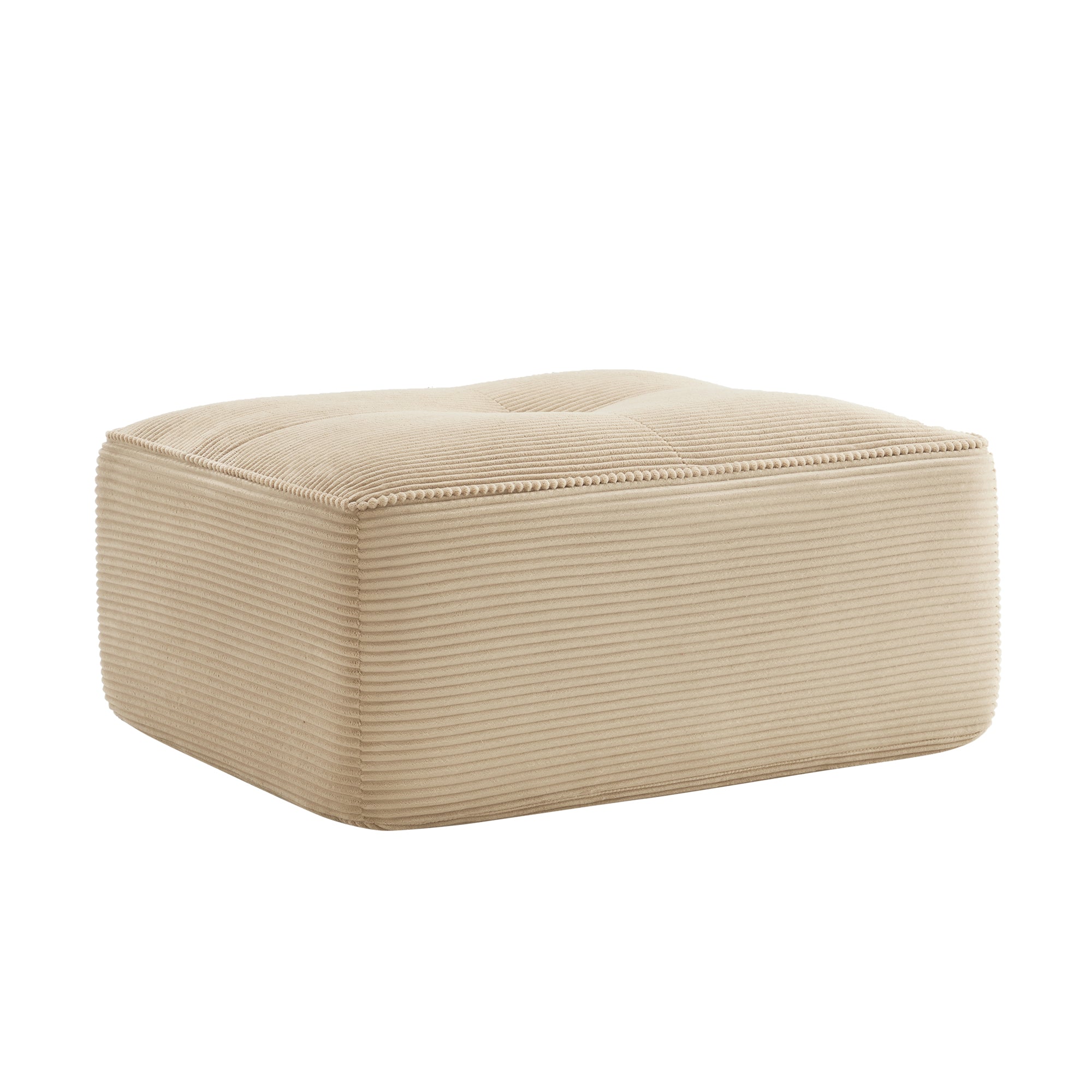 Cordelia Ottoman Corduroy Beige