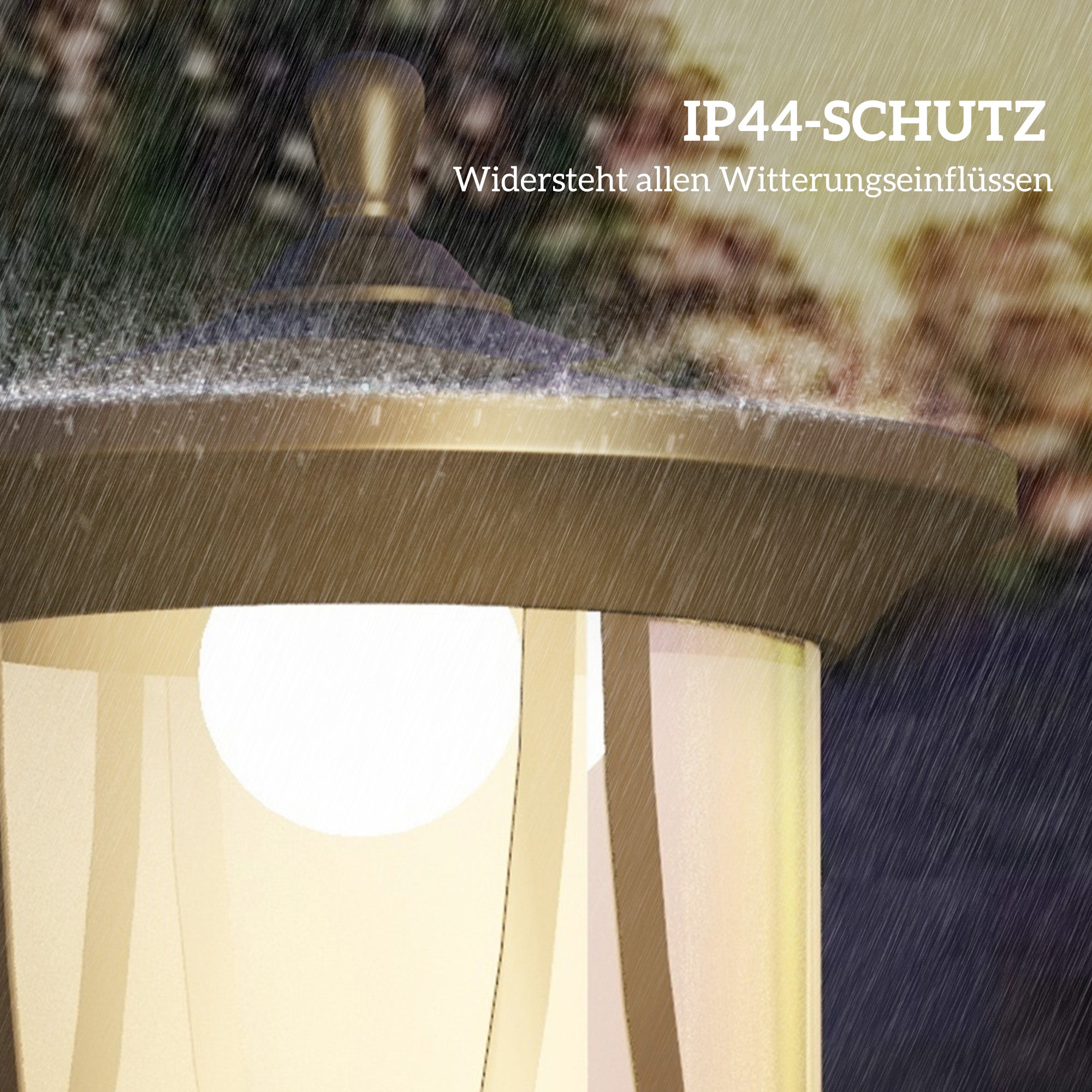 Solar-LED-Straßenleuchte, Kaltweiß, Wasserdicht, Schwarz