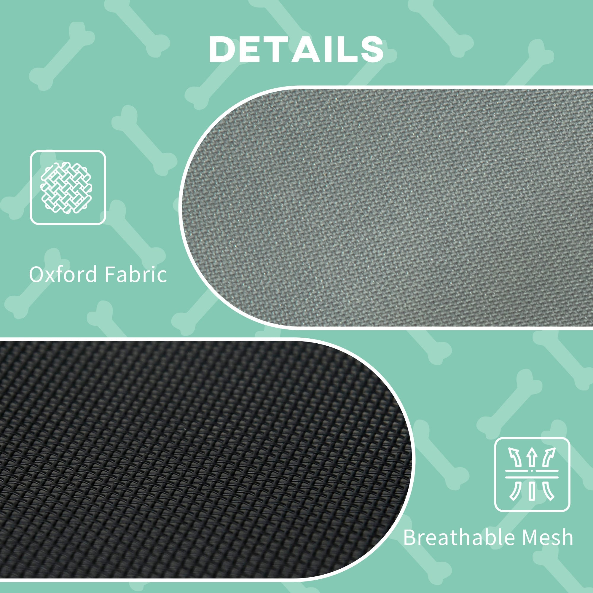 Dog Bed Canopy, Breathable, 92x76x90cm, Taffeta Fabric, Grey