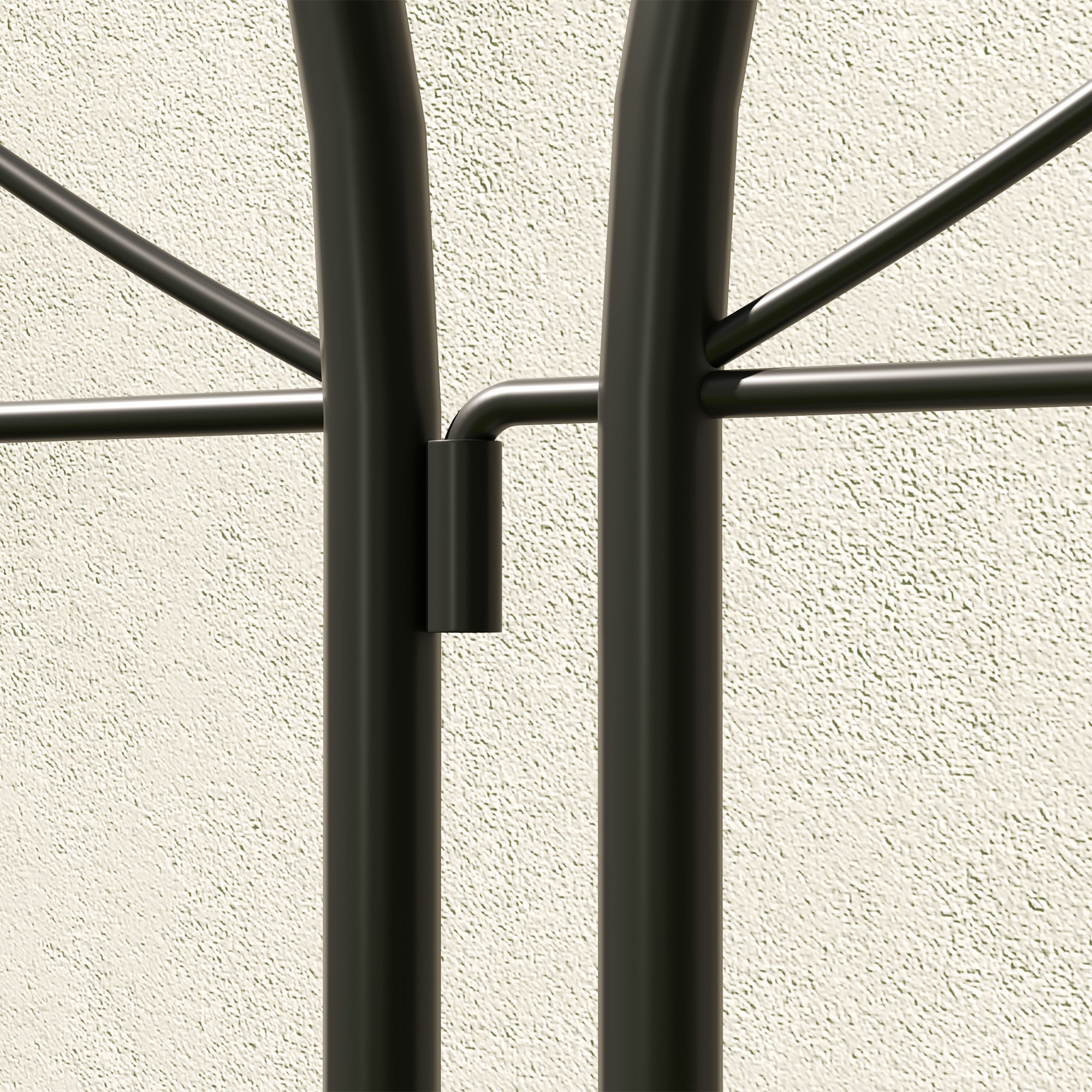 Metal Trellis 2-Piece Set, Rustproof 50x150cm Climbing Aid, Black