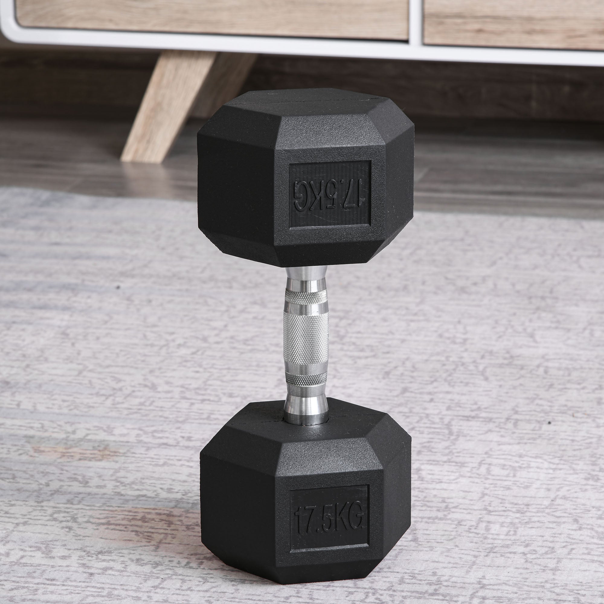 Hexagon Dumbbells 17.5kg Strength Training Black