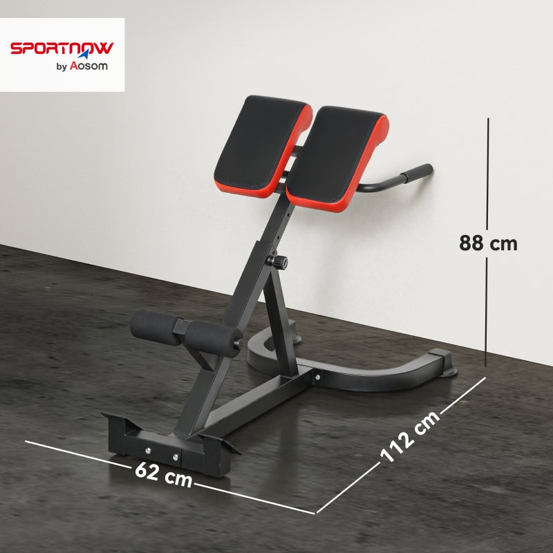 Training Chair Fitness Bench Weight Bench, Adjustable Handles, Steel Red+Black