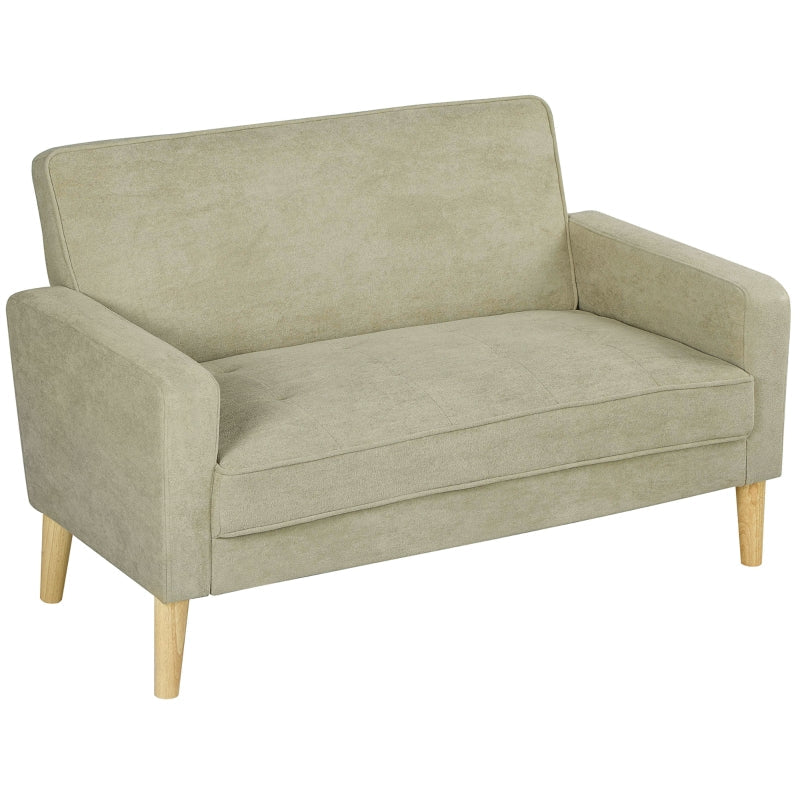 Sofa Two-Seater Velvet-Feel Beige