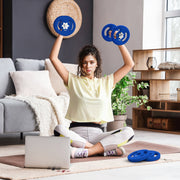 Dumbbell Weights, 2 x 4 kg, 2.5 cm Barbell, Blue
