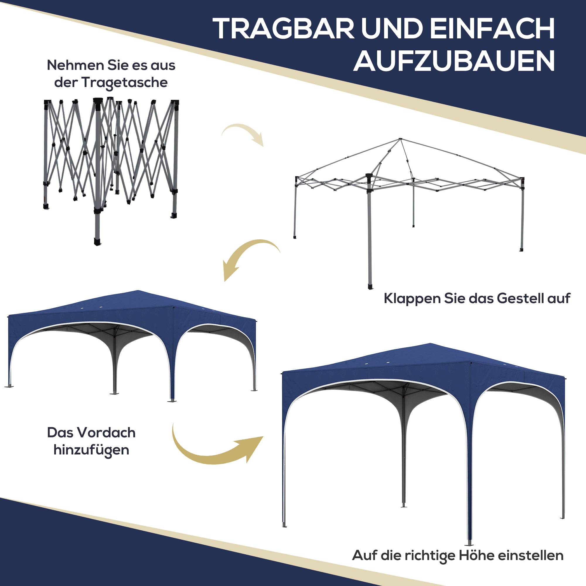 Tragetasche, Sandsack mit Stahlverstärkung, Oxford-Blau