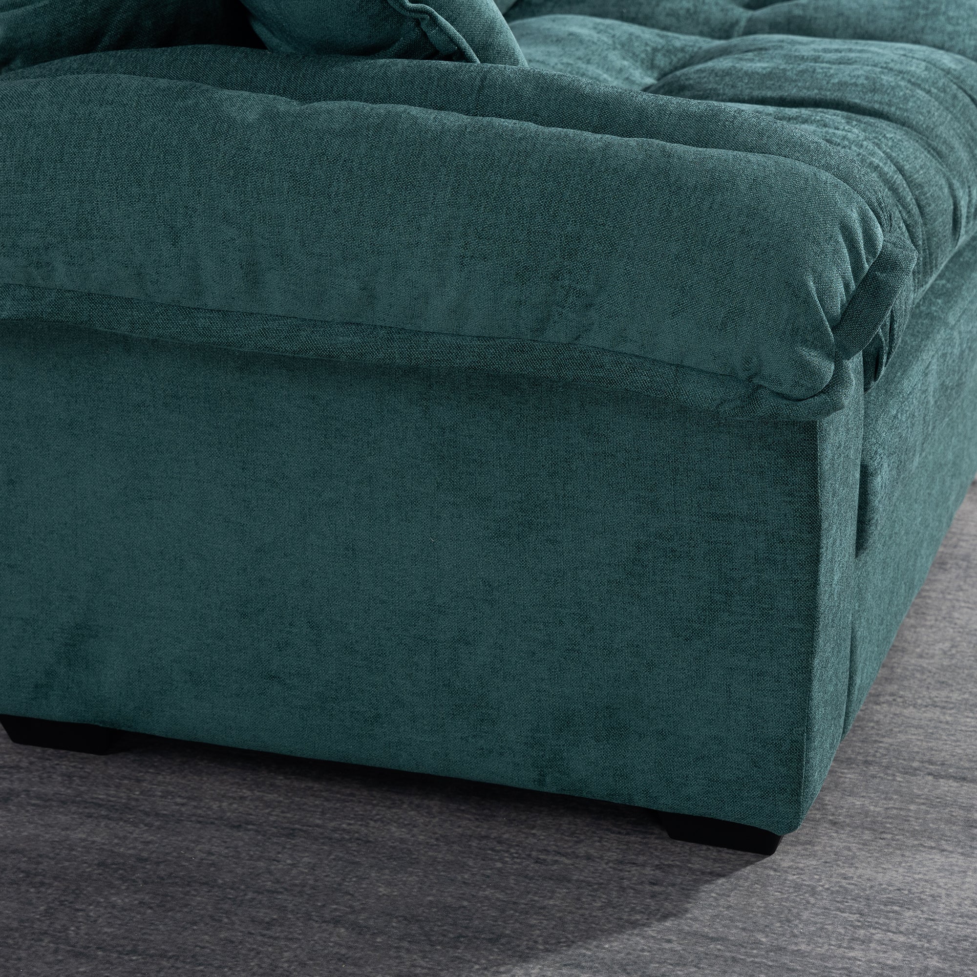 213 cm Deep Two-Seater Sofa with Memory Foam and Pocket Springs, Chenille