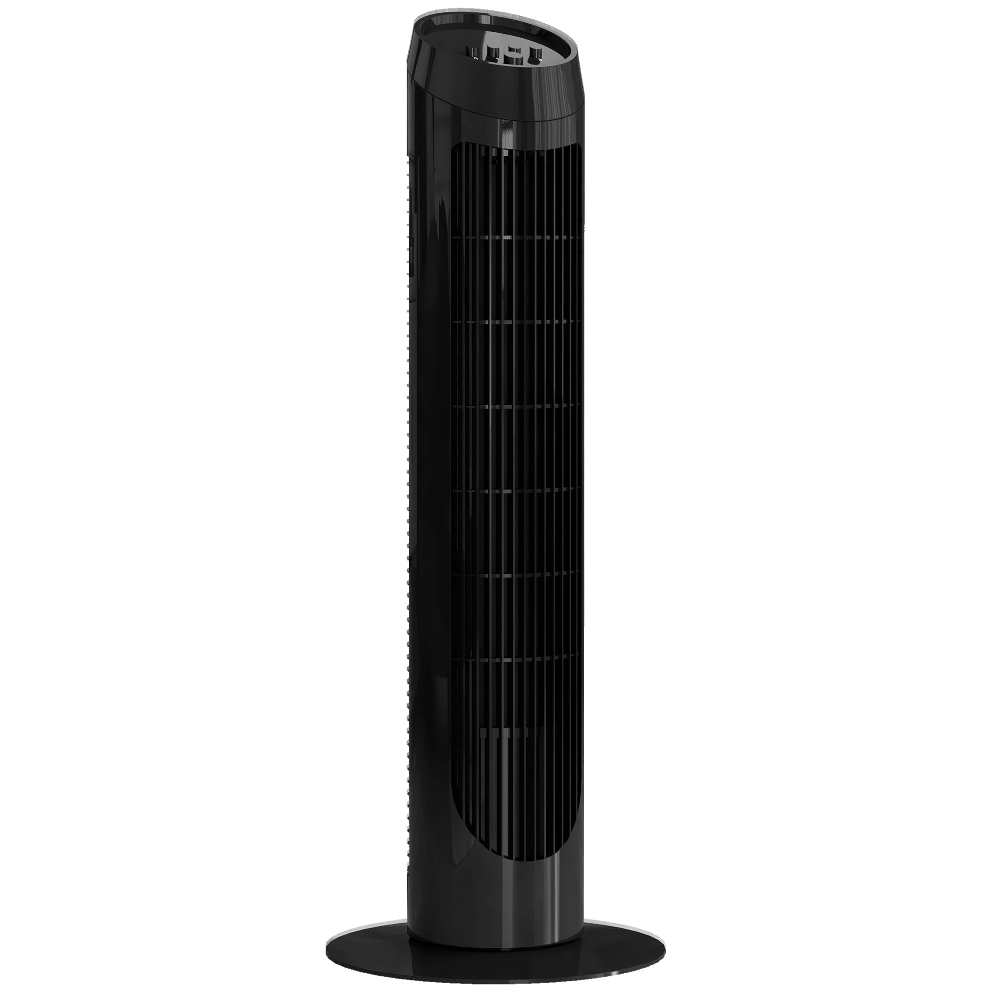 Tower Fan, 45W Quiet 3-Speed 70° Oscillation, ABS Black