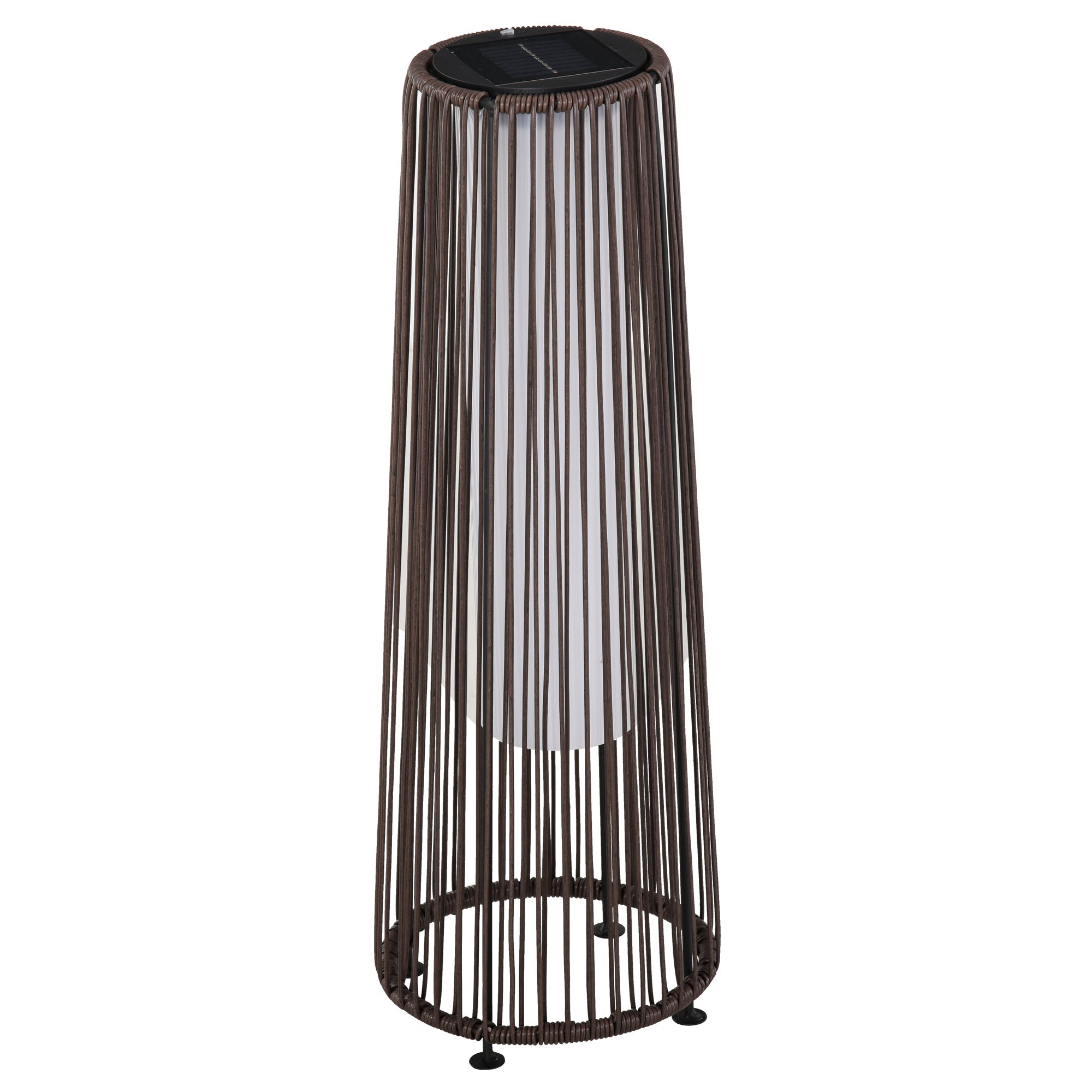 Solar Lamp Garden Lamp Rattan Automatic LED Brown