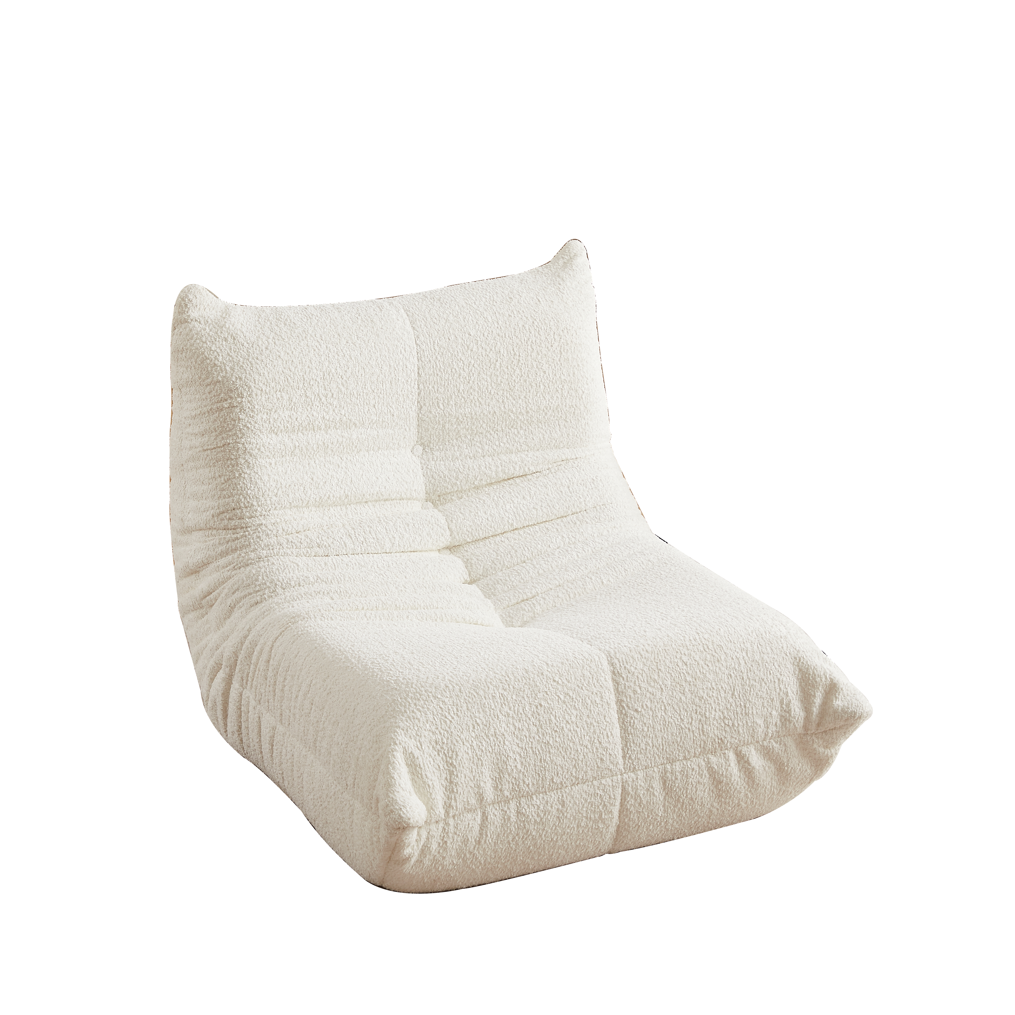 Togo Style Floor Lounge Chair Armless Memory Foam - Chenille