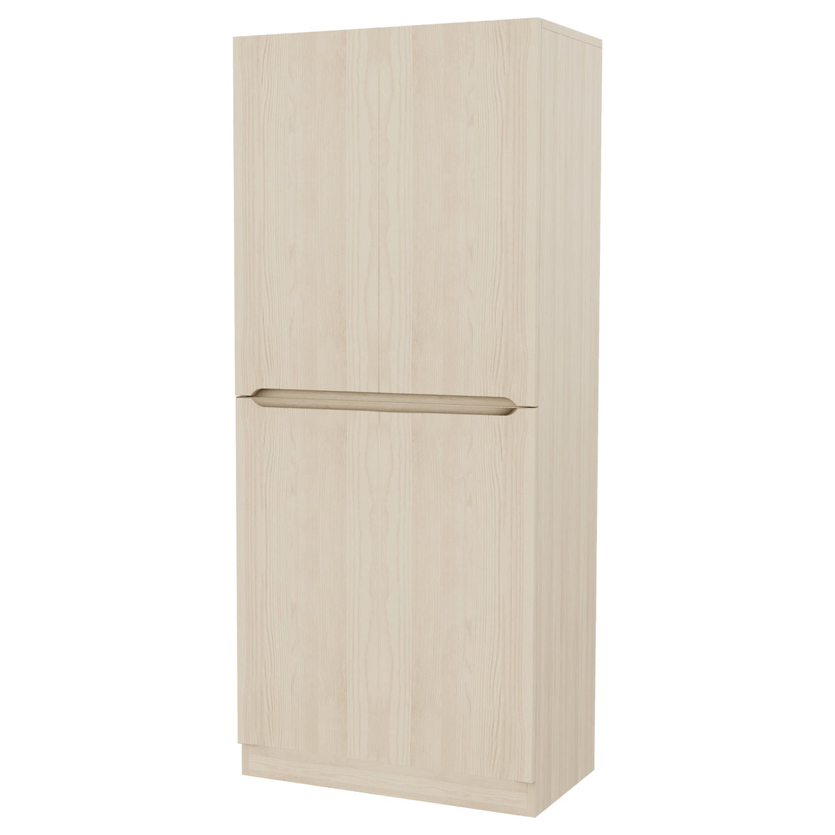 Wardrobe Double Door 70x40x170cm Storage Compartment, Wood Color