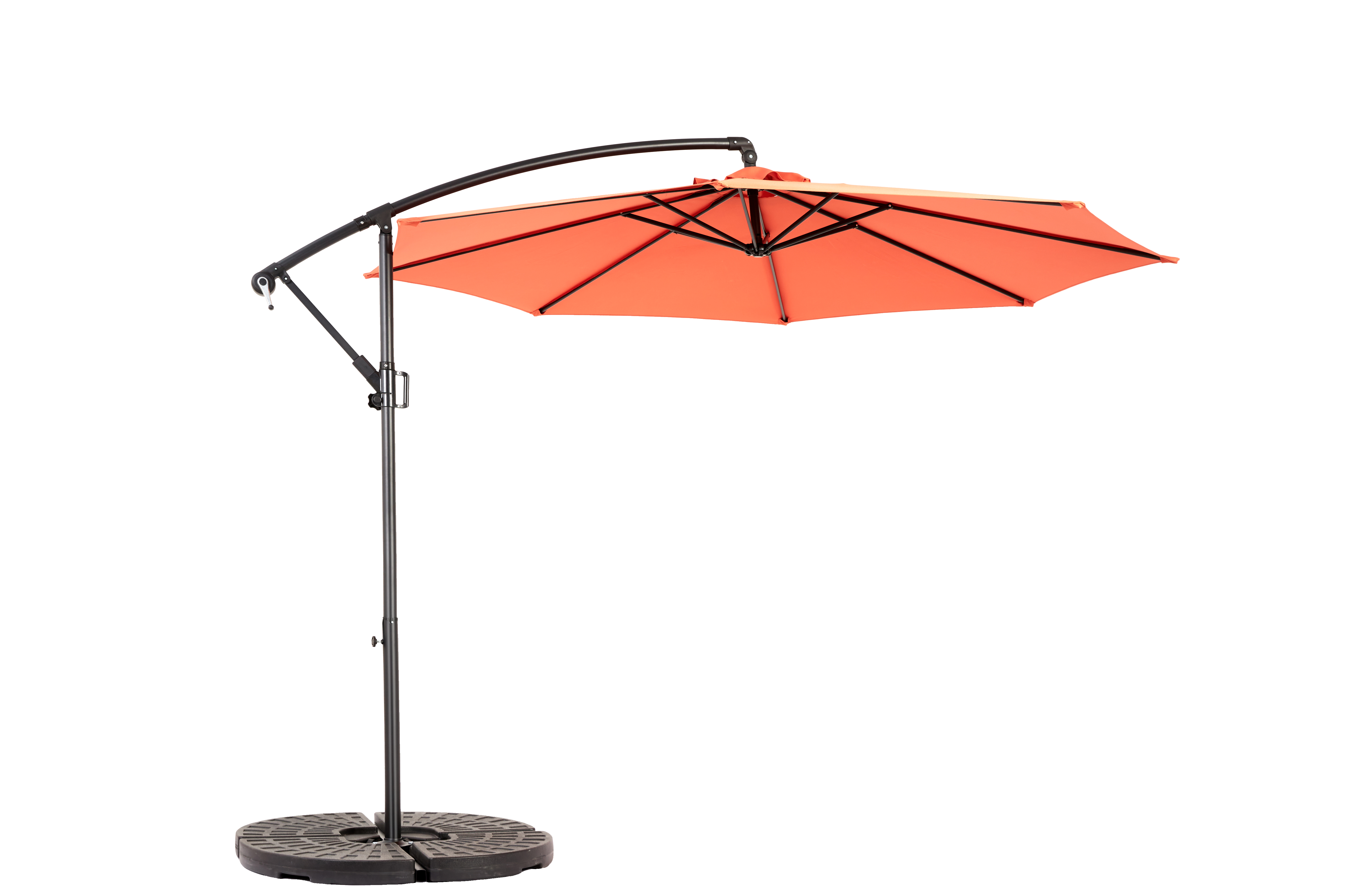 14.8 Ft Double Sided Outdoor Umbrella, Rectangular Large with Crank, Orange