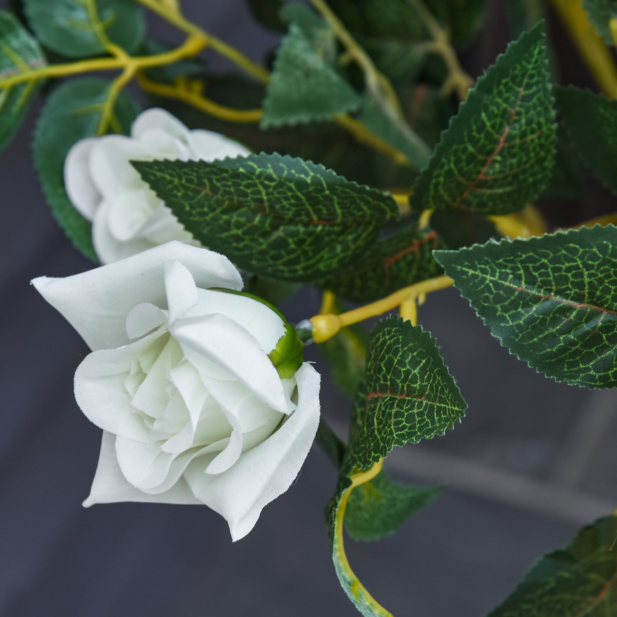 Artificial Rose Plant, Large 90 cm Tree in Pot, Plastic