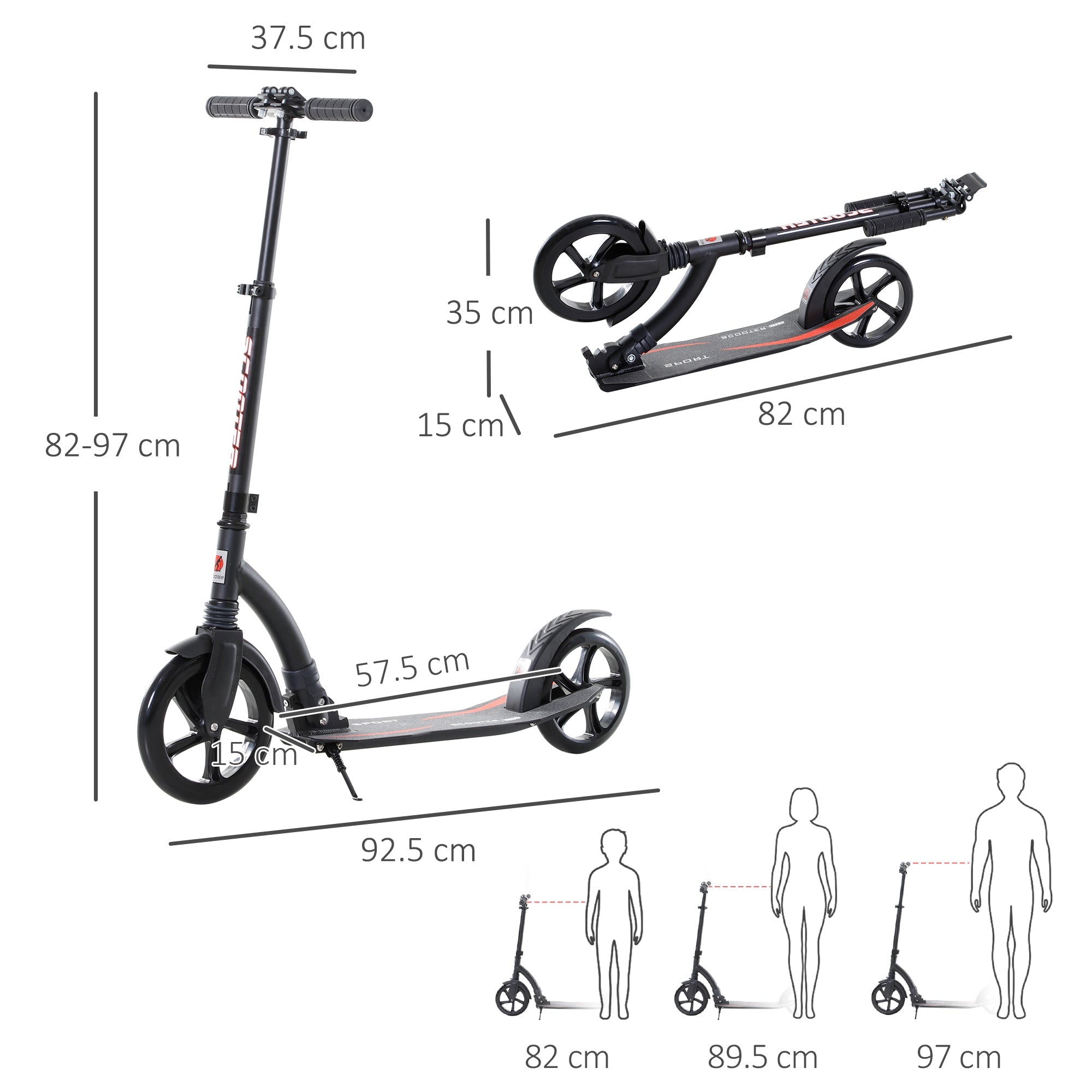 Children's Scooter Foldable Kick Scooter Shock Absorption Height Adjustable Aluminum