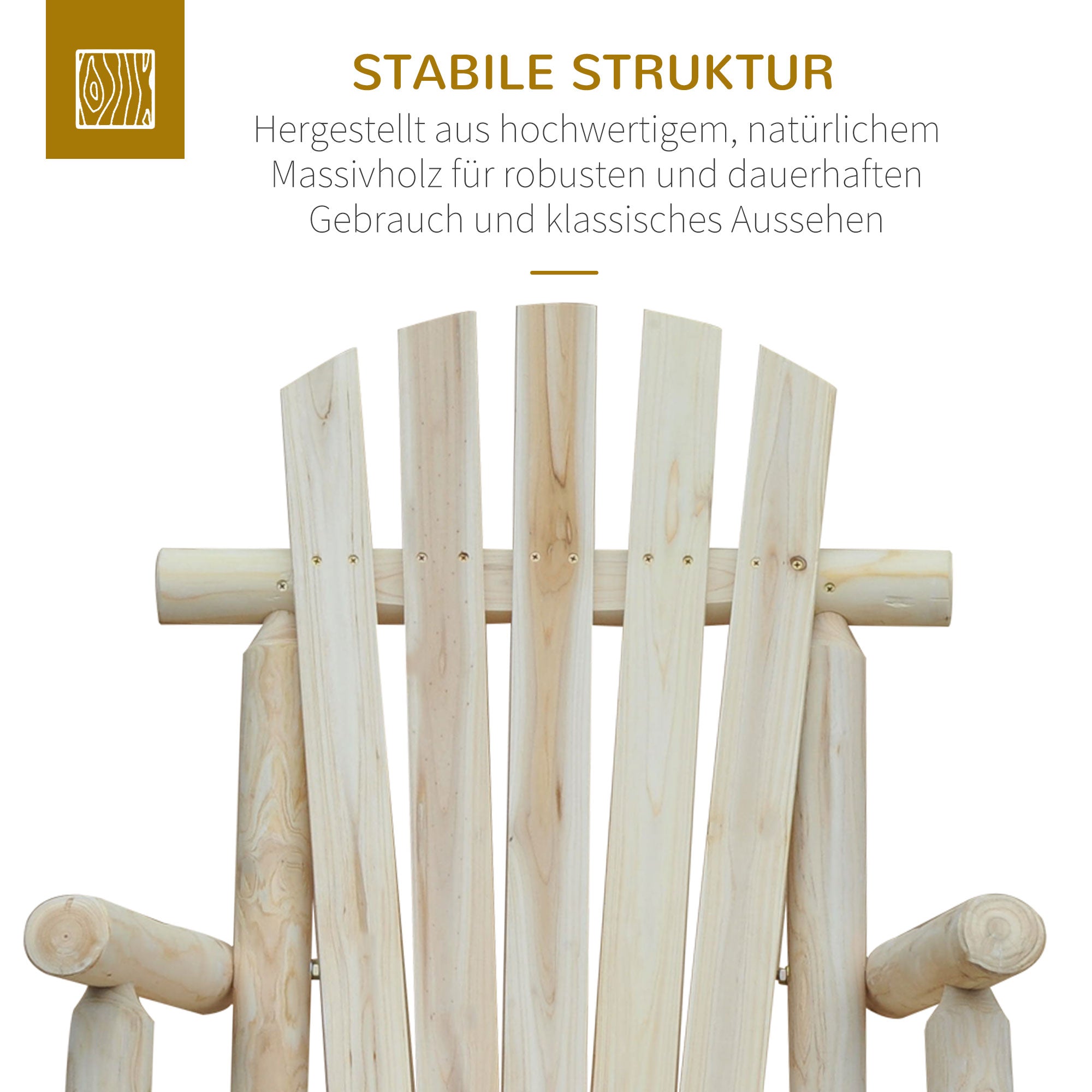 rocking chair swing garden chair natural fir wood