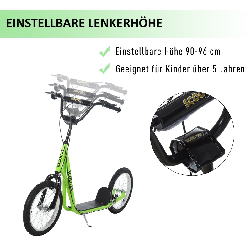 Children's Scooter with Pneumatic Tires, Handbrake