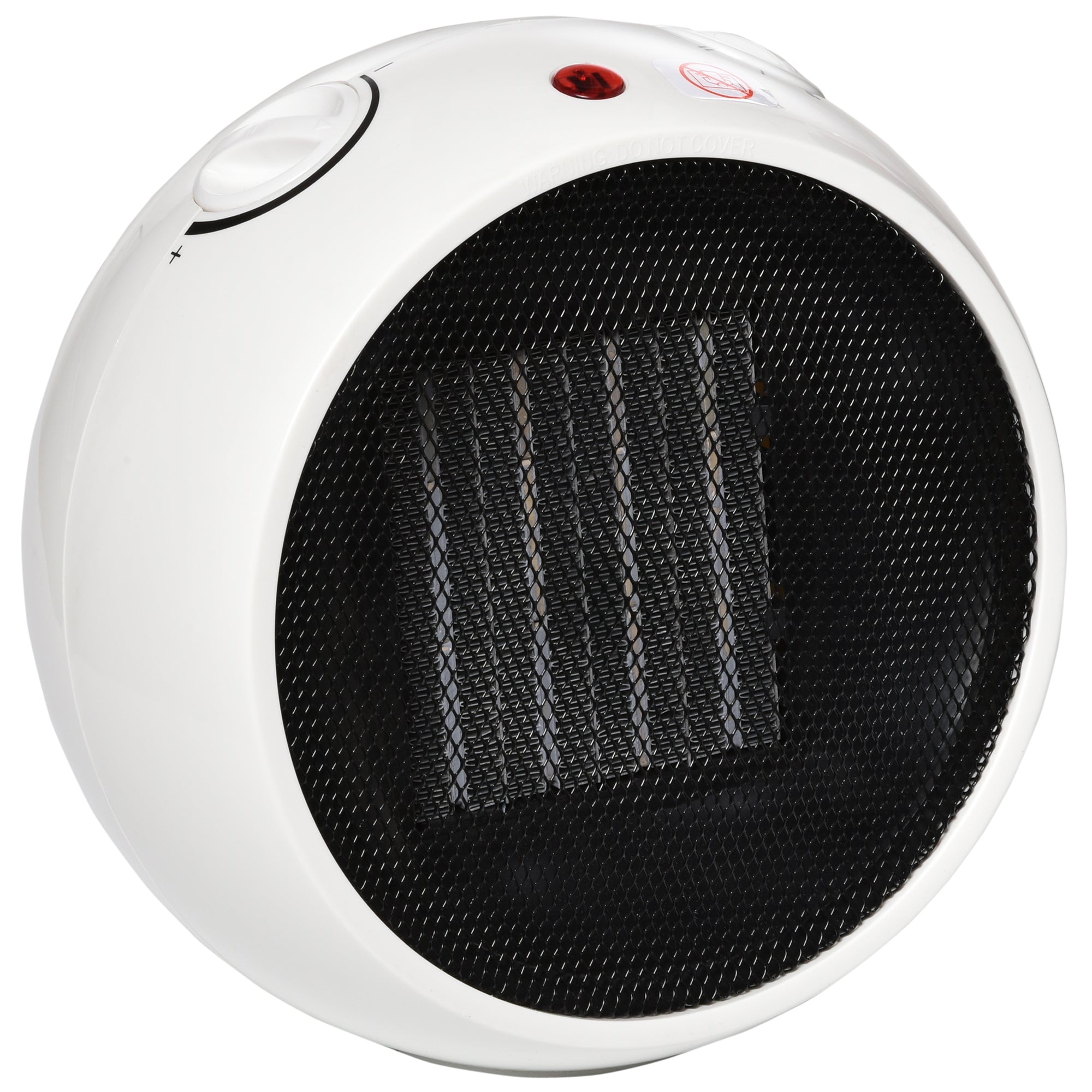 Fan Heater Electric Heater 900W/1500W, White and Black PP Plastic