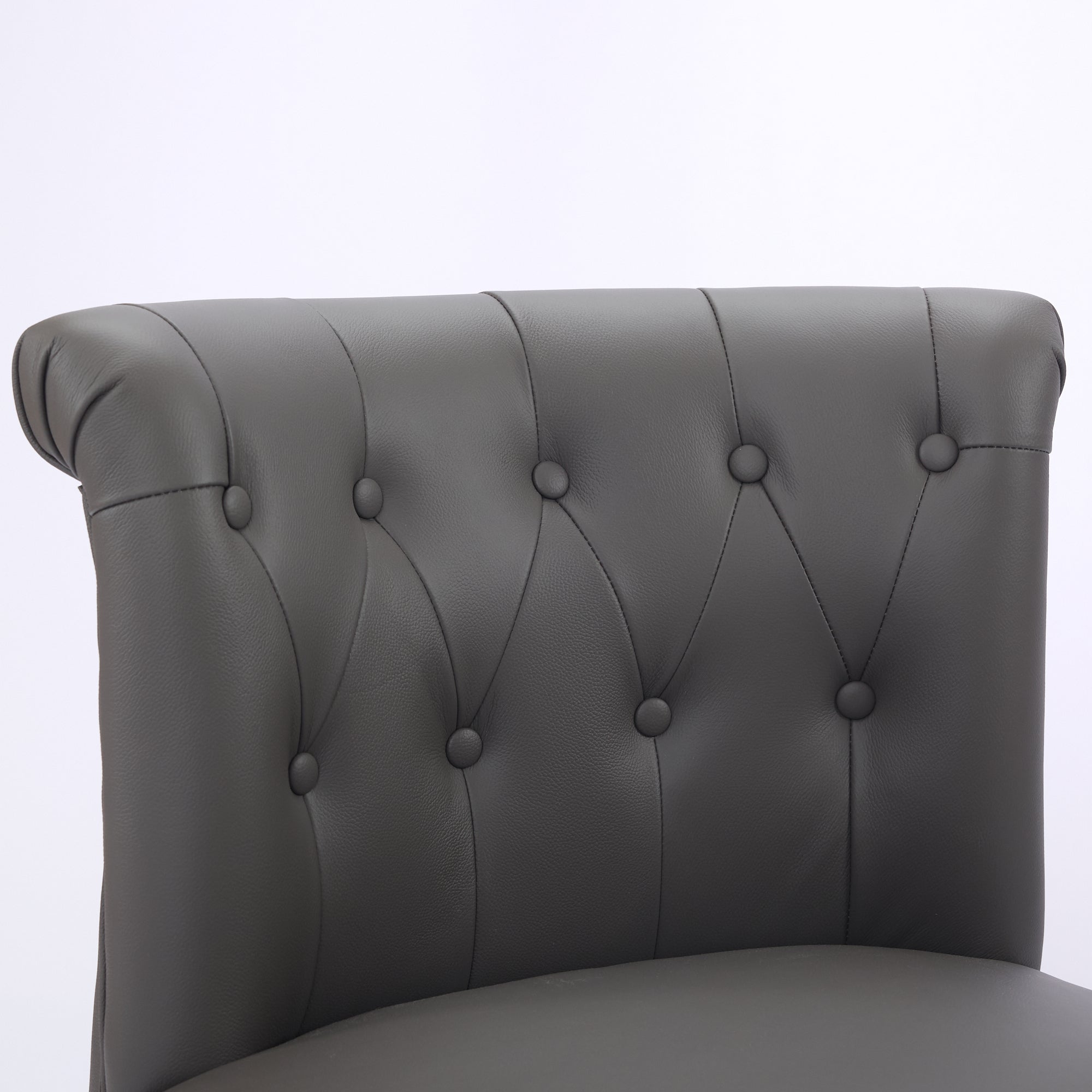 Lounge Chair Genuine Leather Solid Rubberwood Legs - Grey