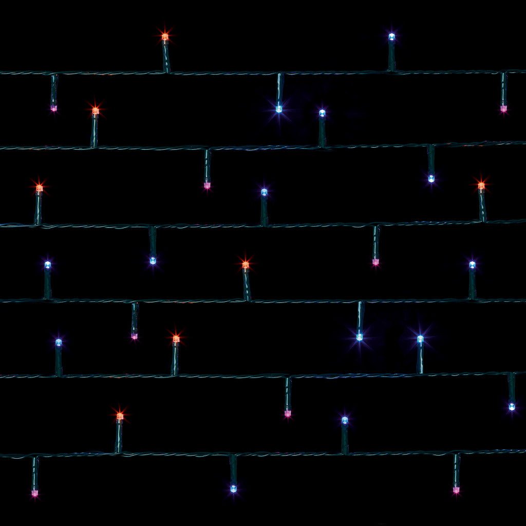 80 Multi Action LED Supabrights Christmas Lights with Timer - Rainbow - Rathwood Store