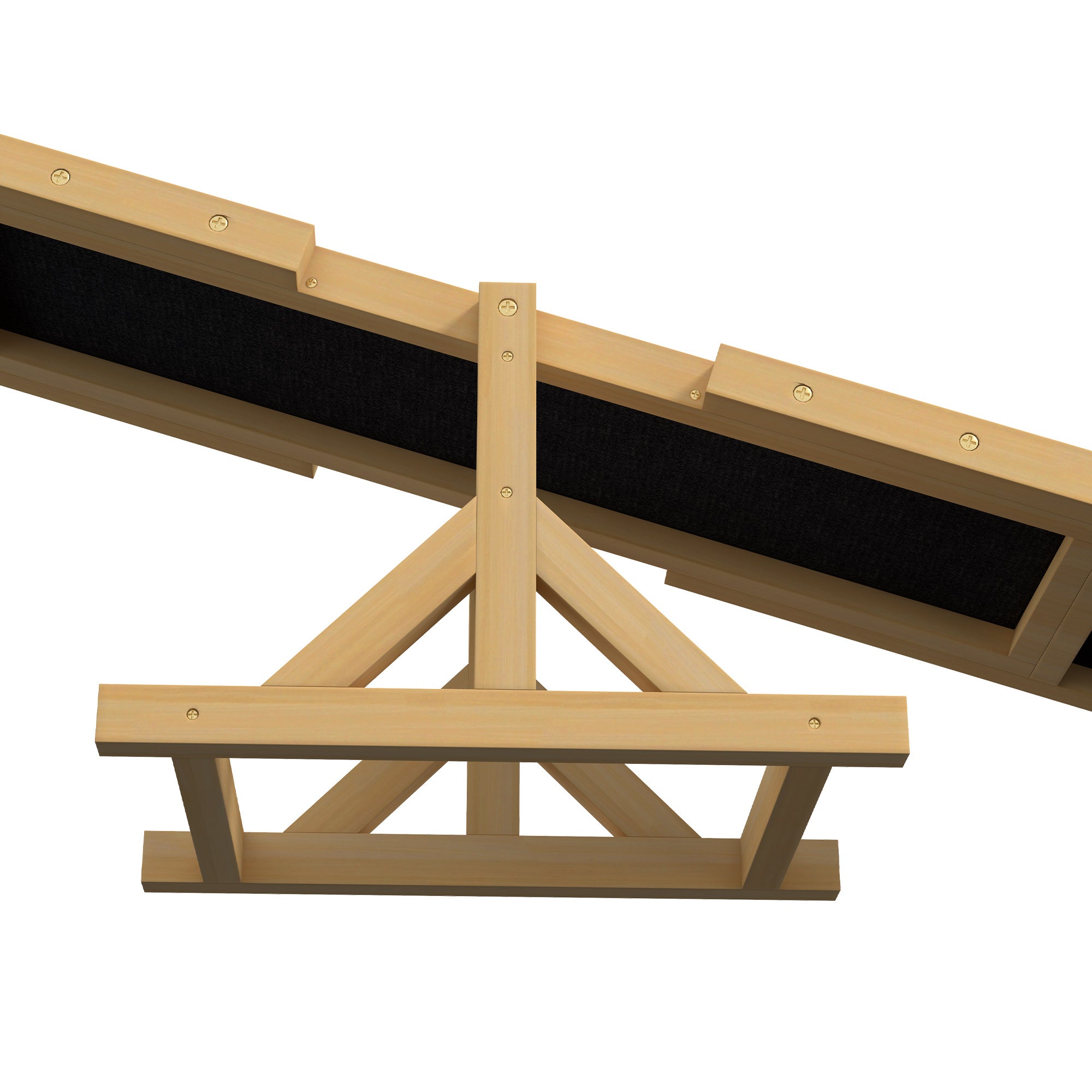 Dog Seesaw, Agility Ramp for Balance, Wood Yellow