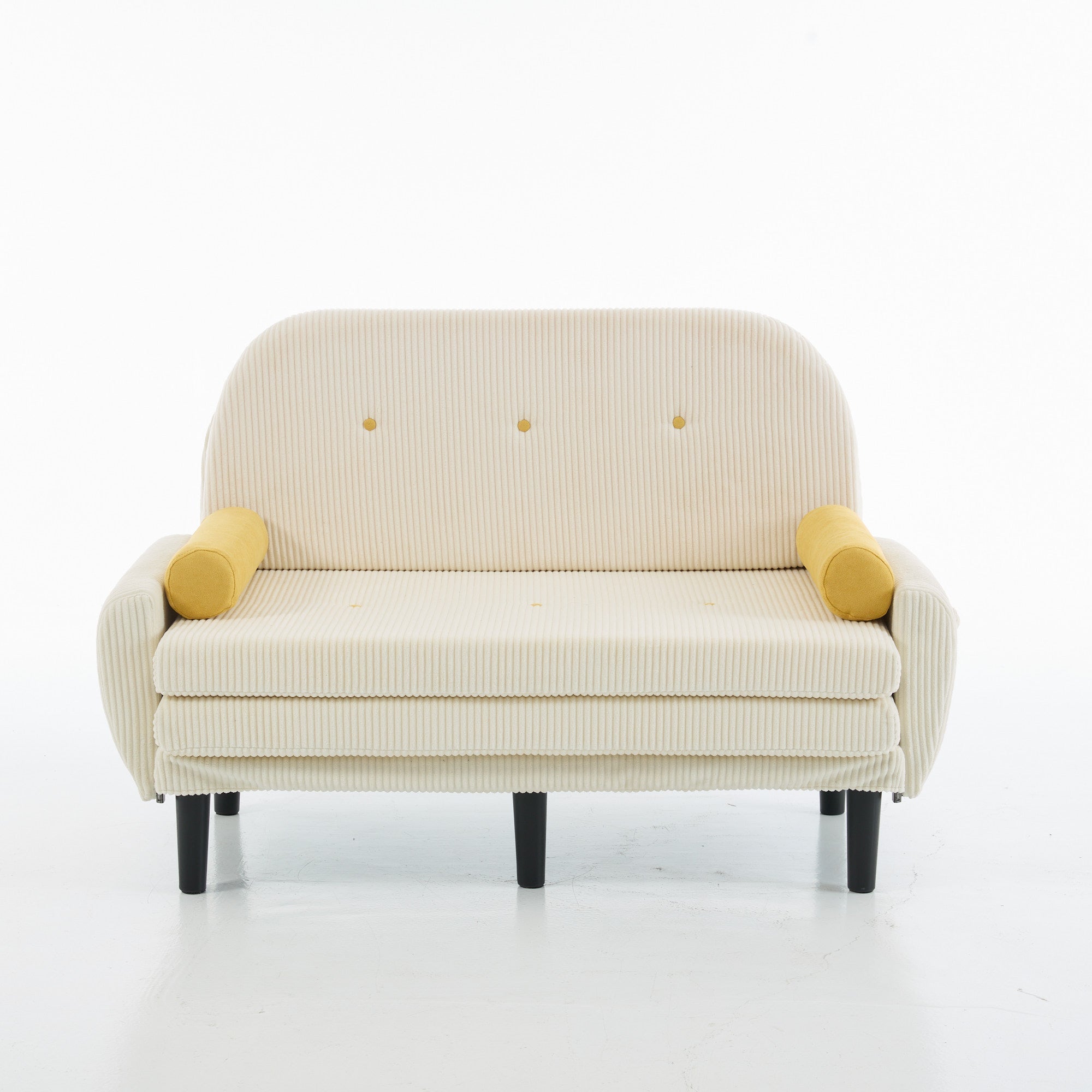 Loveseat Sofa Daybed Recliner Storage - Ivory Corduroy