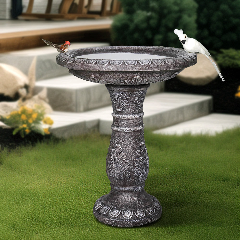 Birdbath Fountain 62cm Height x 51cm Diameter, Fiber-Reinforced Concrete