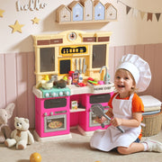 Play Kitchen with Running Water, 85-Piece Accessory Set, Lights and Sounds, Multicolor