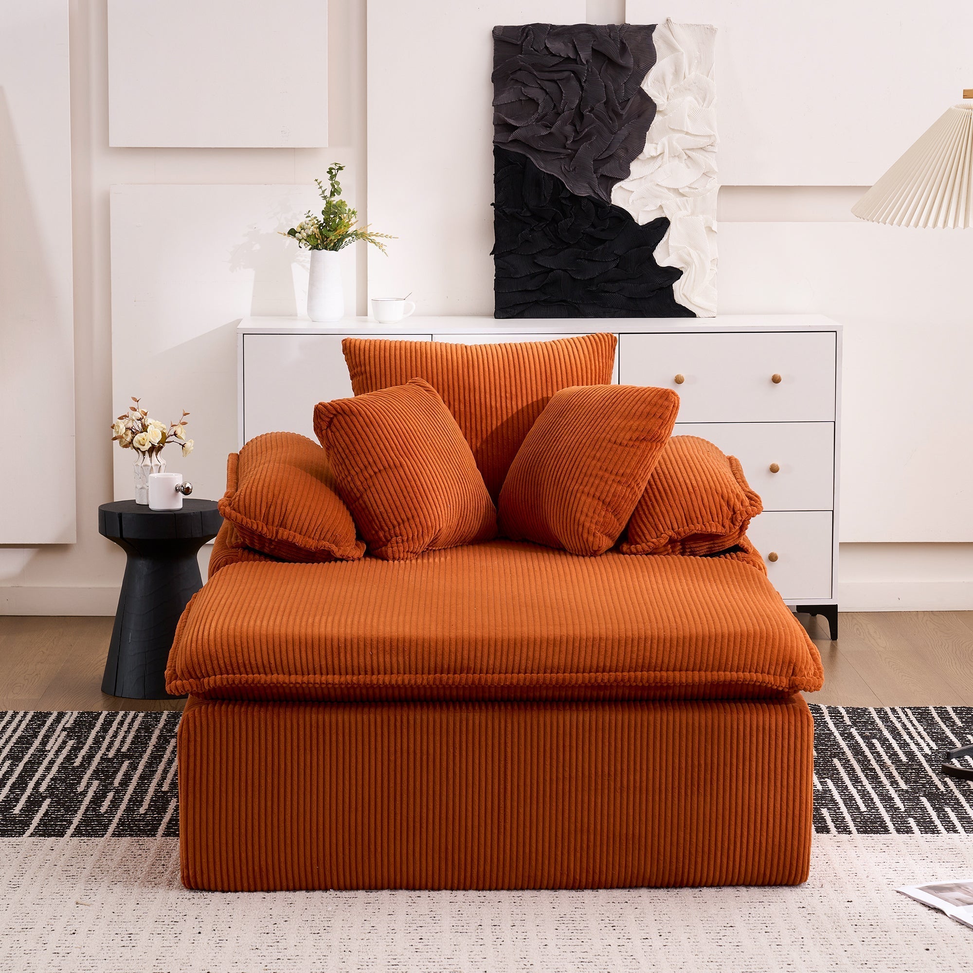 Reclining Sofa Frameless 46cm High Wide Armrests