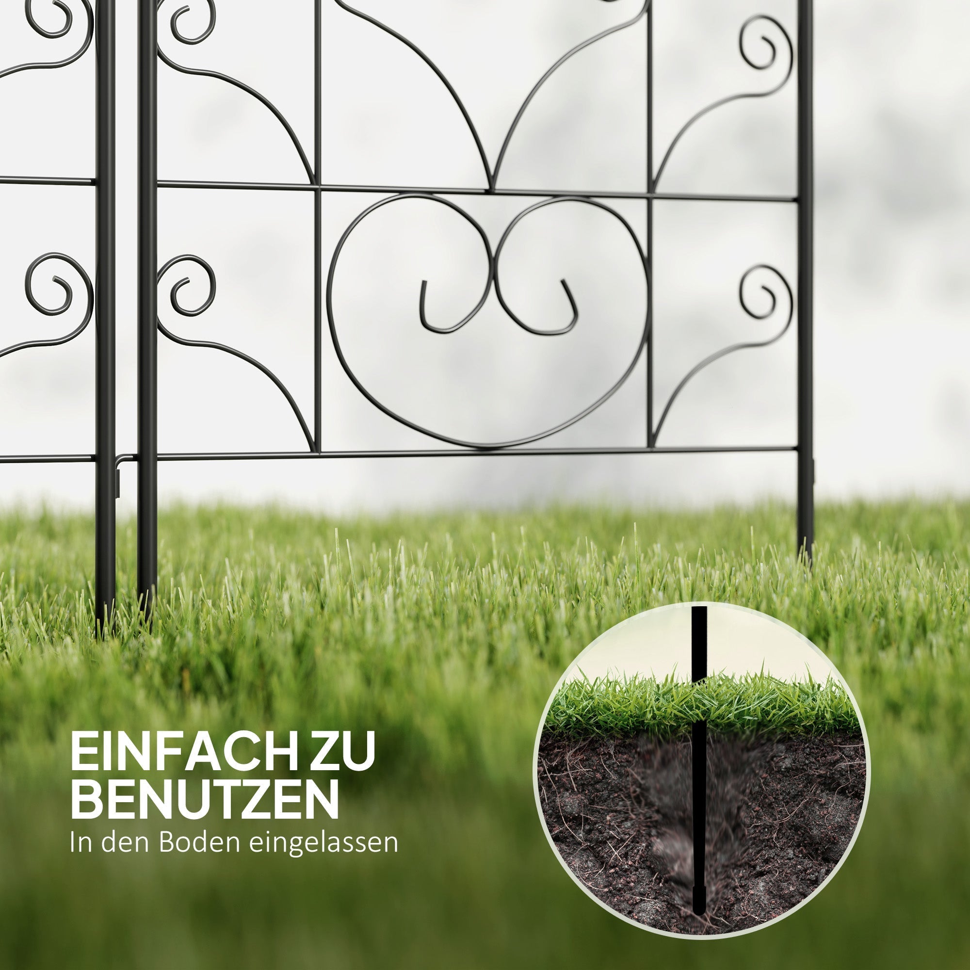 Metal Trellis 2-Pack Rustproof Bird Design 50x120cm Black